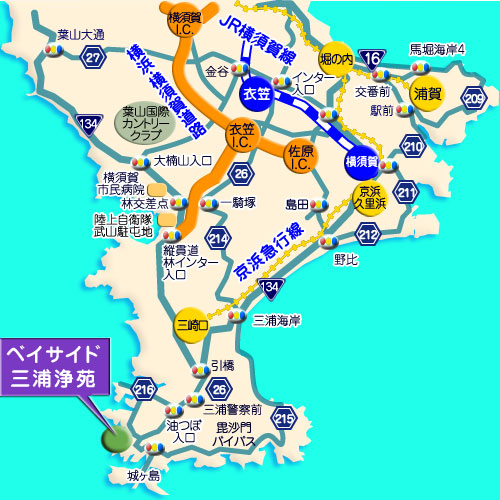ベイサイド三浦浄苑　霊園地図　霊園・墓石の須藤石材