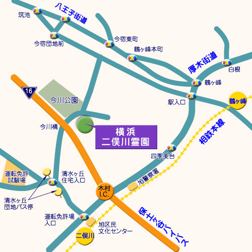 横浜二俣川霊園　霊園地図　霊園・墓石の須藤石材