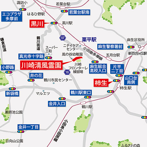 川崎清風霊園　霊園地図　霊園・墓石の須藤石材