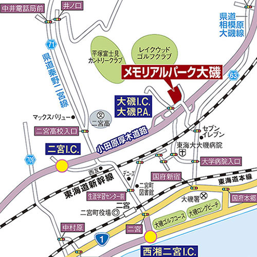 メモリアルパーク大磯　霊園地図　霊園・墓石の須藤石材