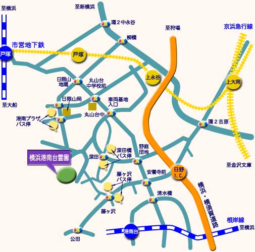 横浜港南台霊園　霊園地図　霊園・墓石の須藤石材